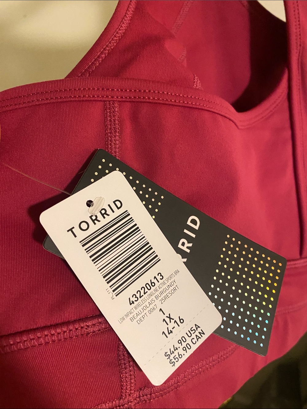 Torrid Longline Plum Sports Bra - Supportive Women's Activewear - Picture 5 of 5